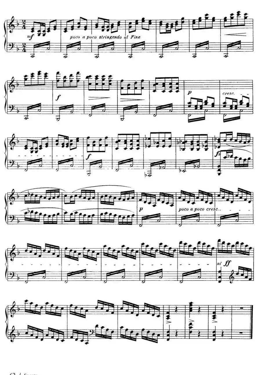 Piano Sonata in F Maj Op·12（F大调钢琴奏鸣曲·第三乐章）