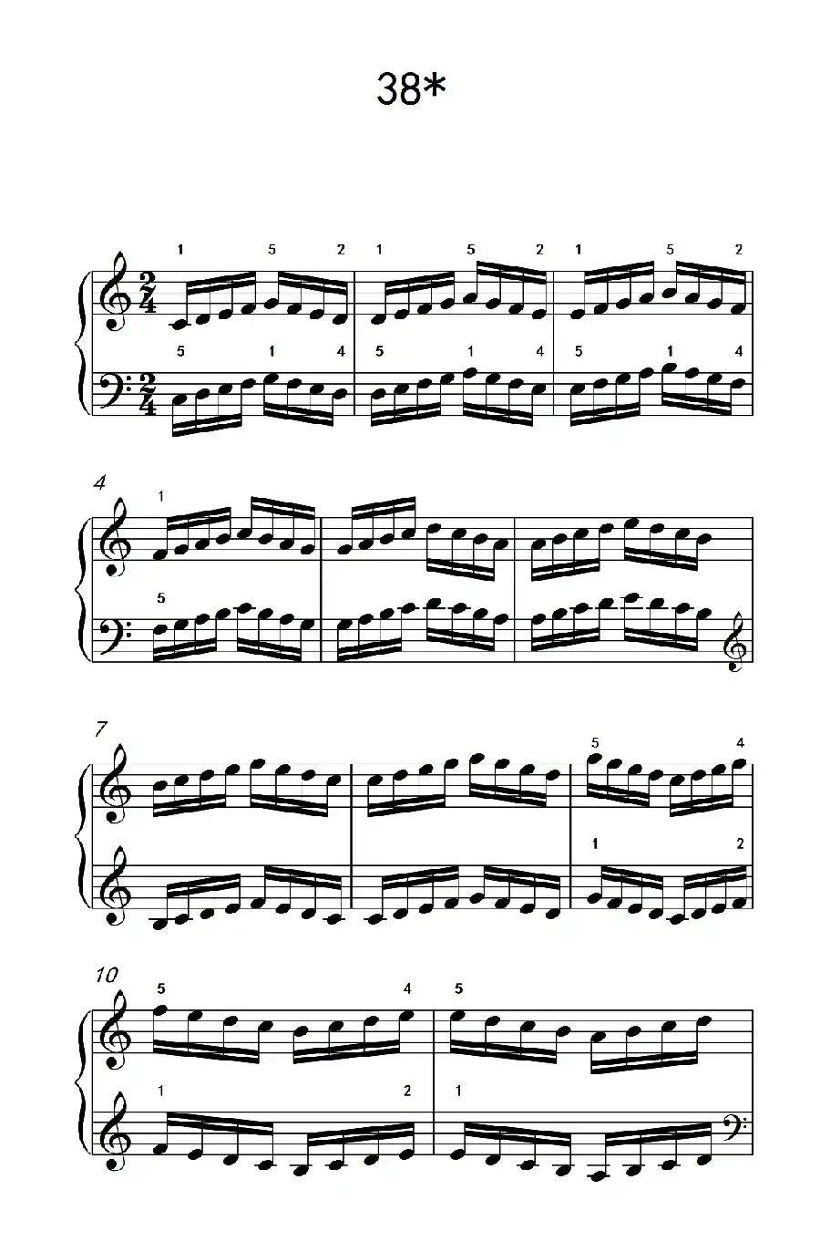 八.提高速度.增强手指灵活性的练习38(儿童钢琴手指练习 1)