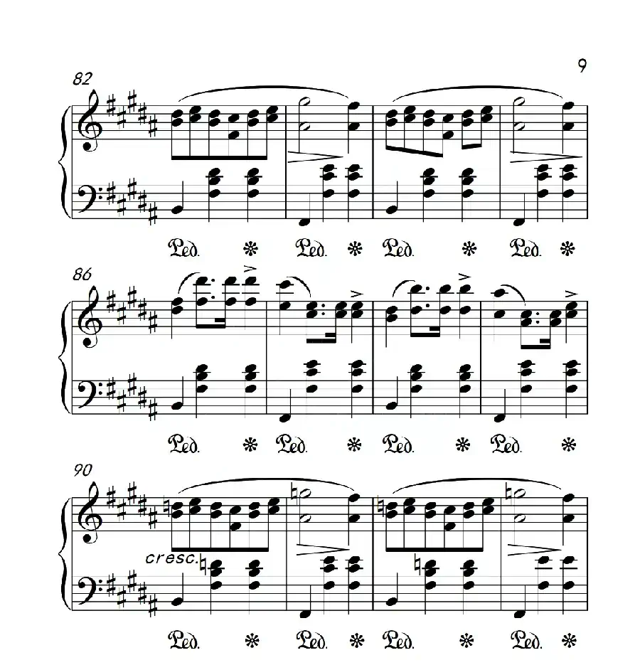 第六级 圆舞曲(中国音乐学院钢琴考级作品1~6级)