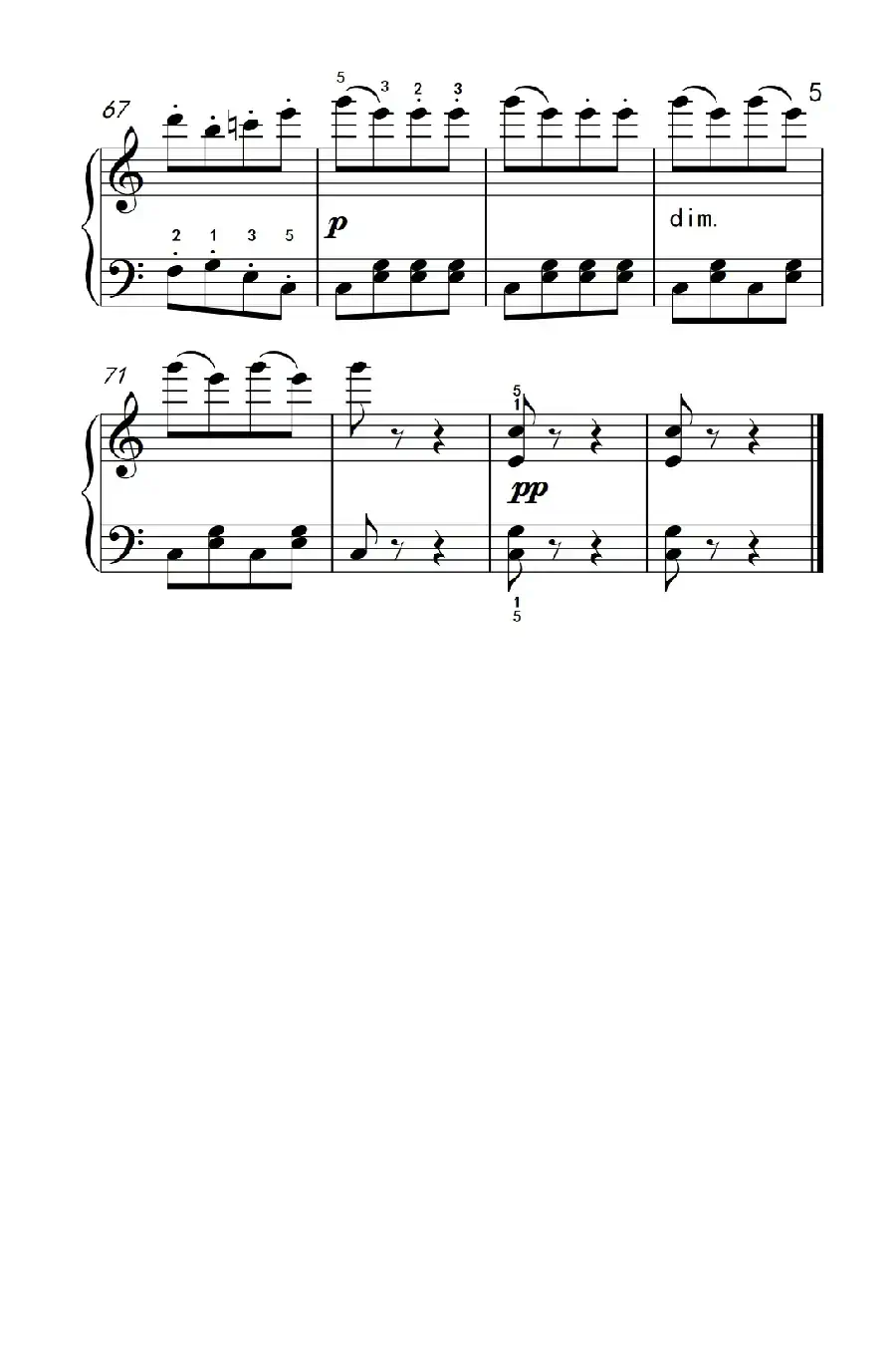 土耳其进行曲(老年大学 钢琴教程 2)