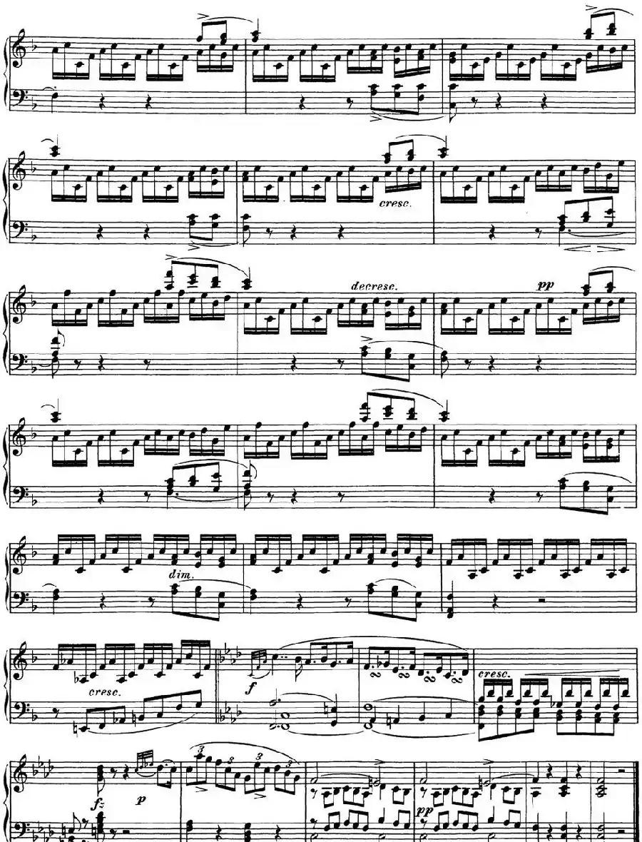 舒伯特f小调即兴曲D.935，Op.142（NO.1）