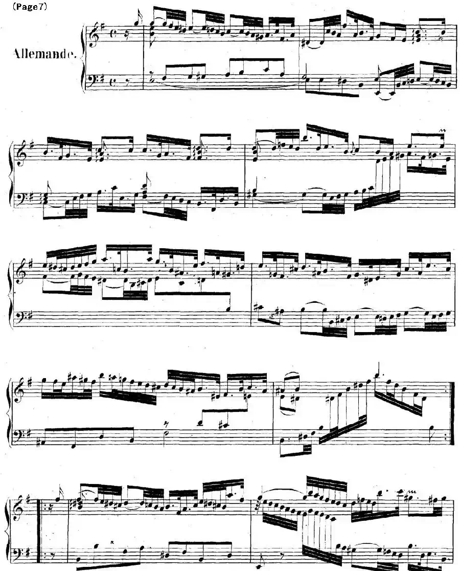 帕蒂塔6首德国组曲（No.6 e小调 巴赫 Partita e Minor BWV 830）