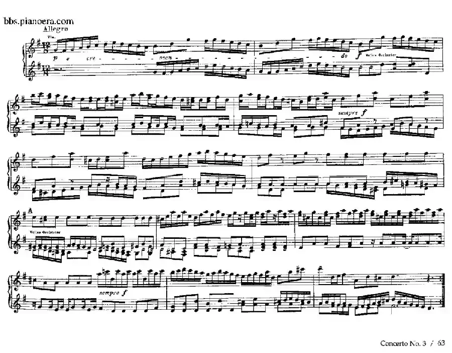Brandenburg Concerto No.3 in G Major BWV.1048（G大调第三勃兰登堡协奏曲·四手联弹版）