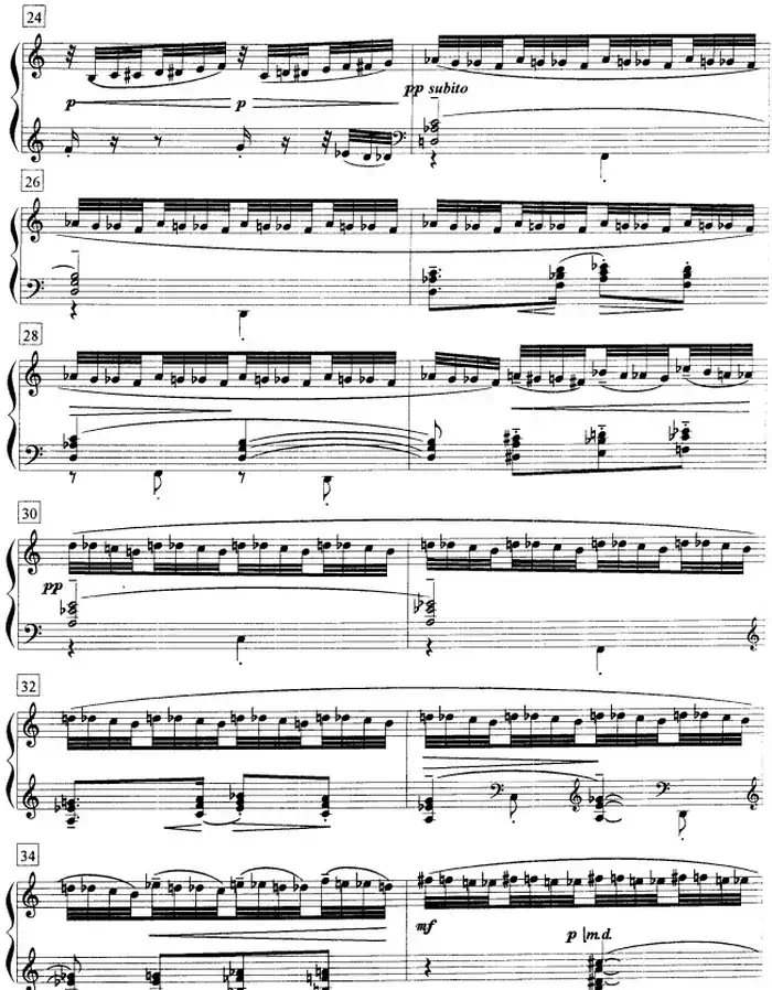 钢琴教程第八级 练习曲（半音阶练习曲 《12首钢琴练习曲》No.7）
