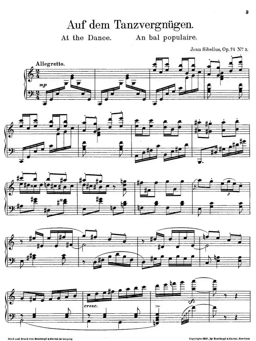 4 Lyric Pieces Op·74（4首抒情小品·3）