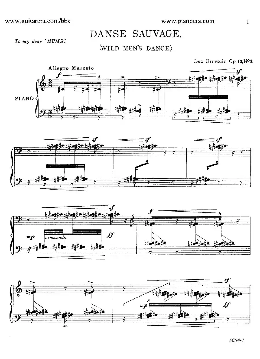 Danse Sauvage Op.13 No.2（野人之舞）