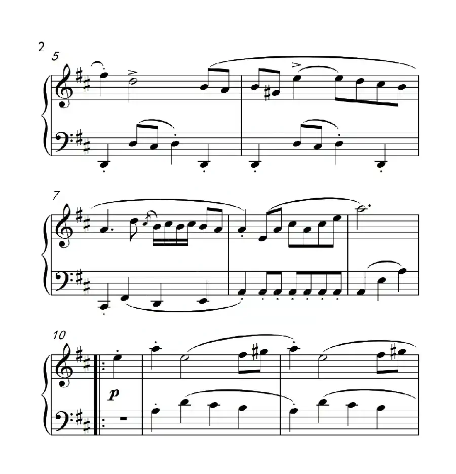 第三级B组 进行曲(中国音乐学院钢琴考级作品1~6级)