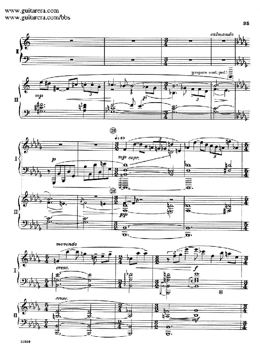 Piano Concerto Op.38（钢琴协奏曲·双钢琴·第一乐章）