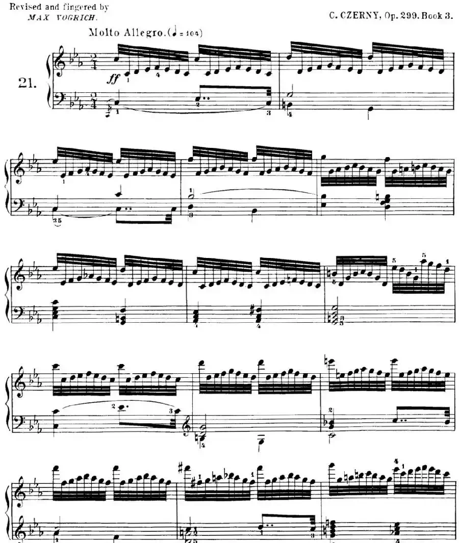 40首车尔尼Op.299钢琴快速练习曲（NO.21）