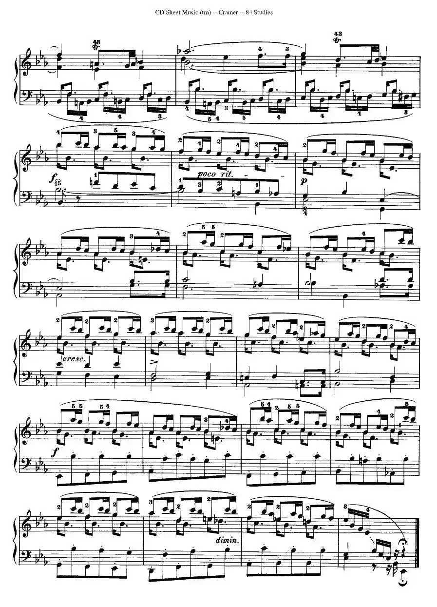Cramer - 84 exercices（41—45）（克拉莫84首钢琴练习曲）