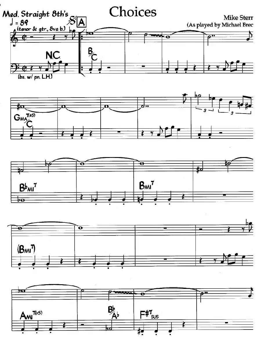 Choices(选择)(爵士钢琴曲)