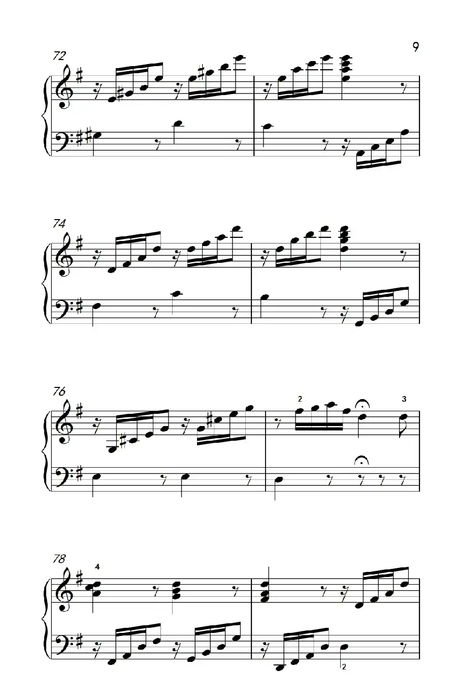 第七级2.G大调变奏曲 贝多芬(中央音乐学院 钢琴(业余)考级教程 7-9级)