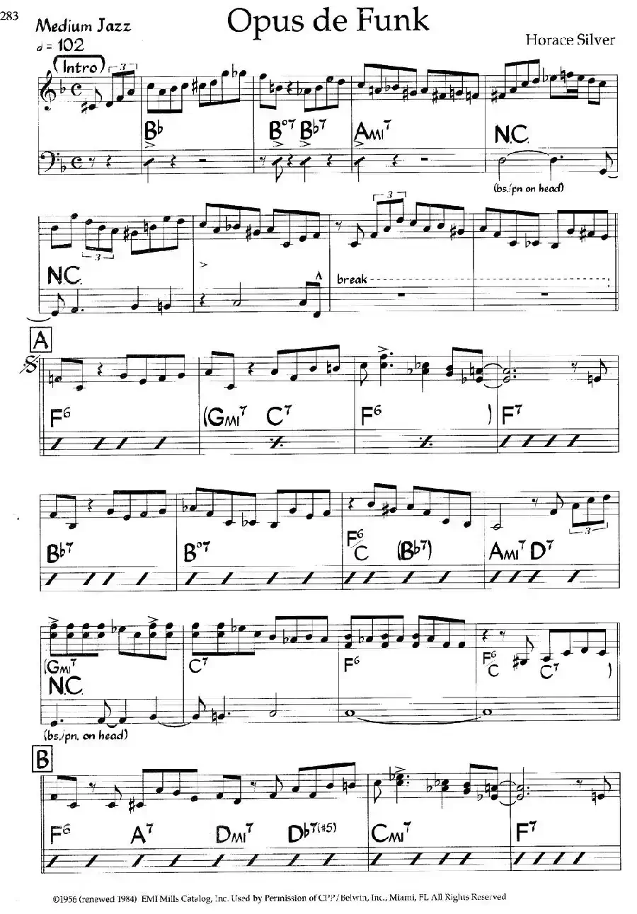 Opus de Funk（爵士钢琴曲）