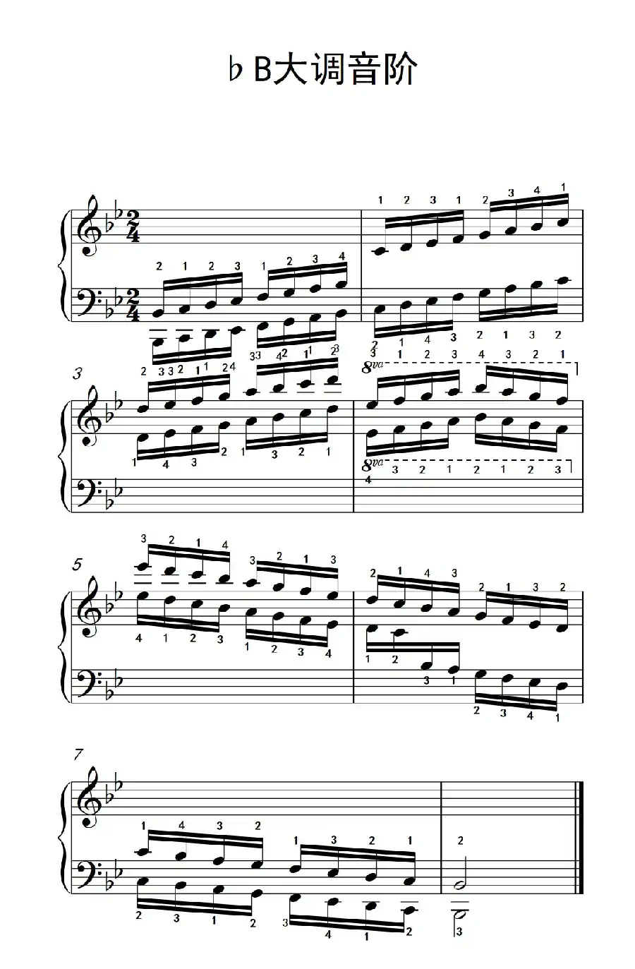 第七集15.♭B大调音阶（中央音乐学院 钢琴（业余）考级教程 7-9级）