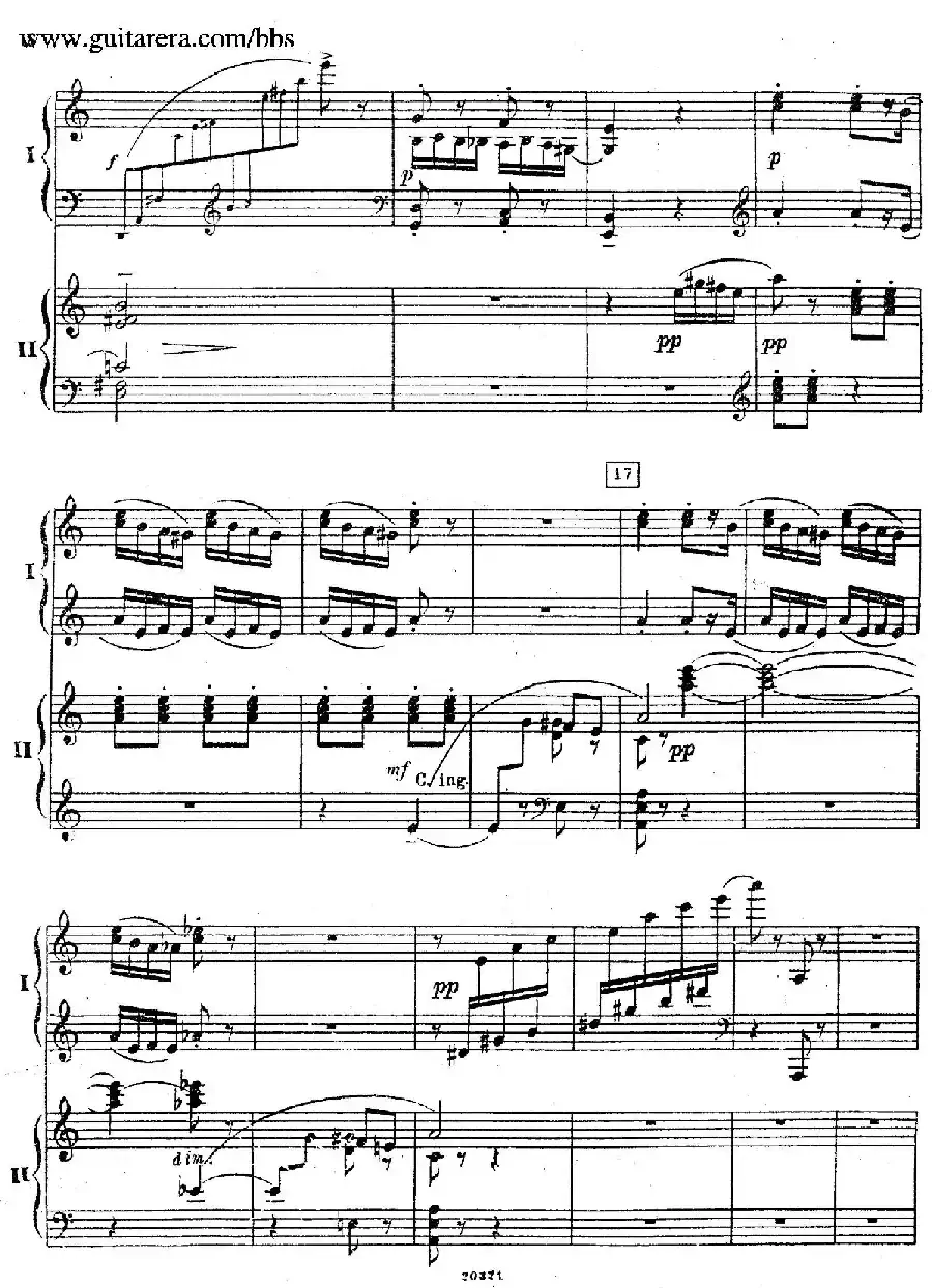 Rhapsody On A Theme Of Paganini Op.43（帕格尼尼主题狂想曲·双钢琴）（P1——20）