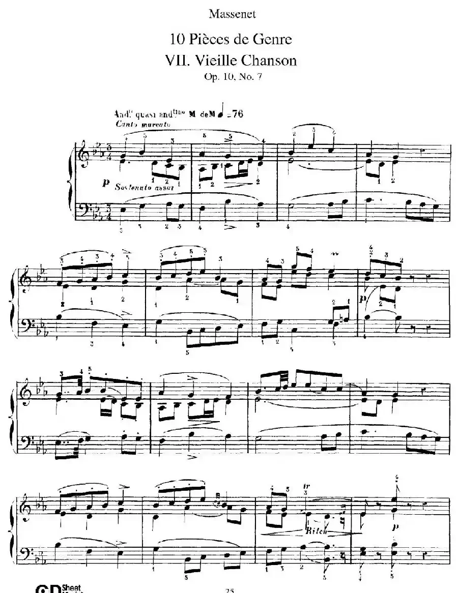 Dix Pièces de Genre Op.10（10首个性小品·Ⅶ）