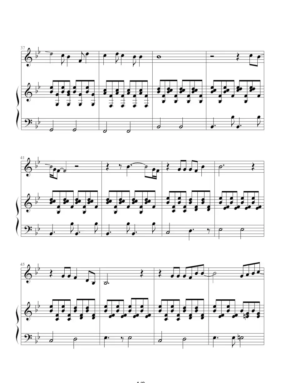 流泪手心(钢琴伴奏谱)