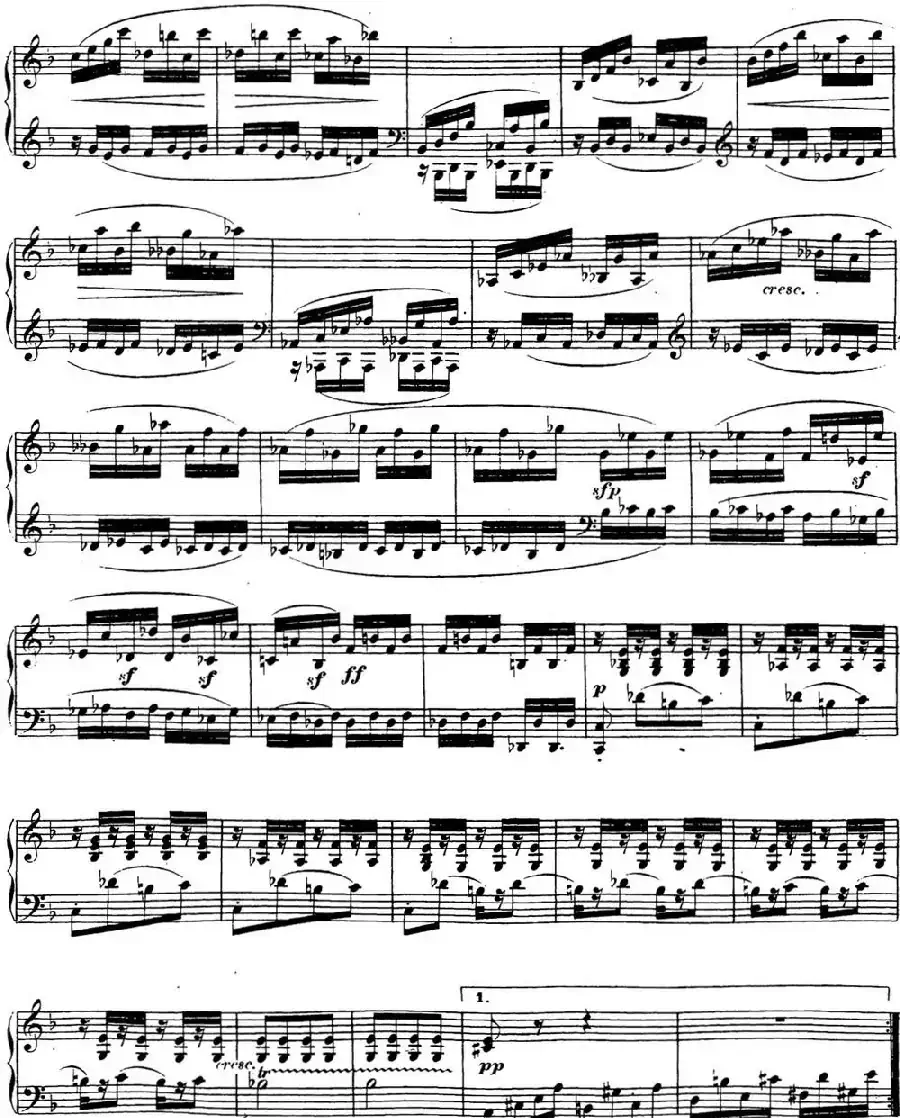 贝多芬钢琴奏鸣曲22 F大调 Op.54 F major