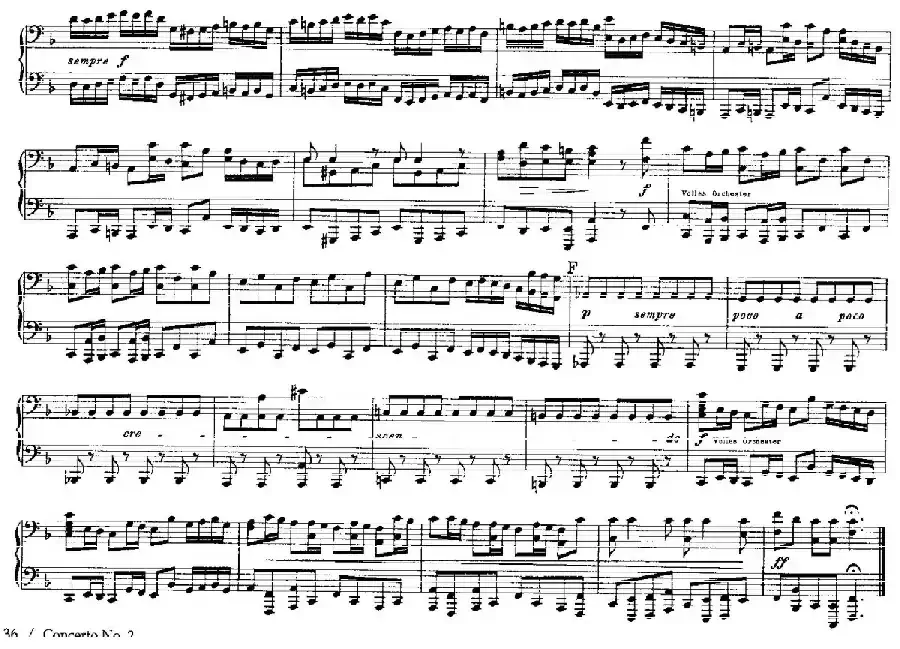 Brandenburg Concerto No.2 in F Major BWV.1047（F大调第二勃兰登堡协奏曲·四手联弹版）