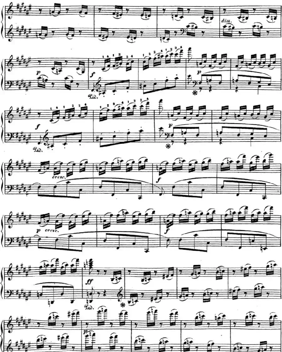 贝多芬钢琴奏鸣曲24 泰丽莎 升F大调 Op.78 F-sharp major