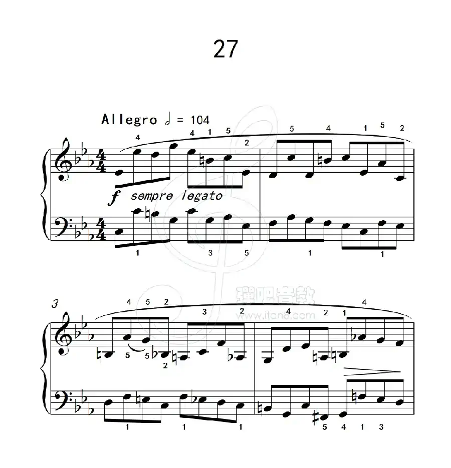 练习曲 27(克拉莫钢琴练习曲60首)