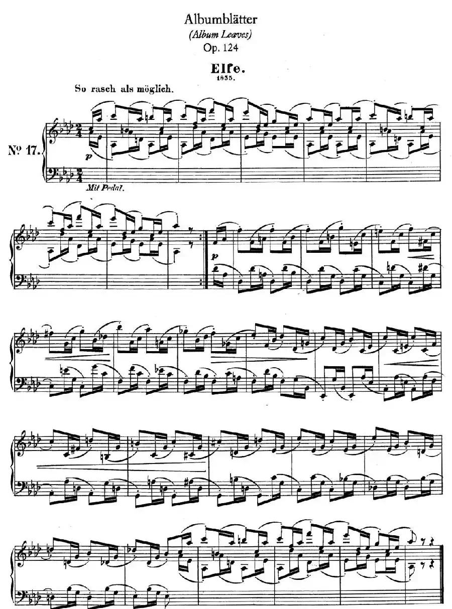 Albumblätter Op.124（纪念册页）（No.17）