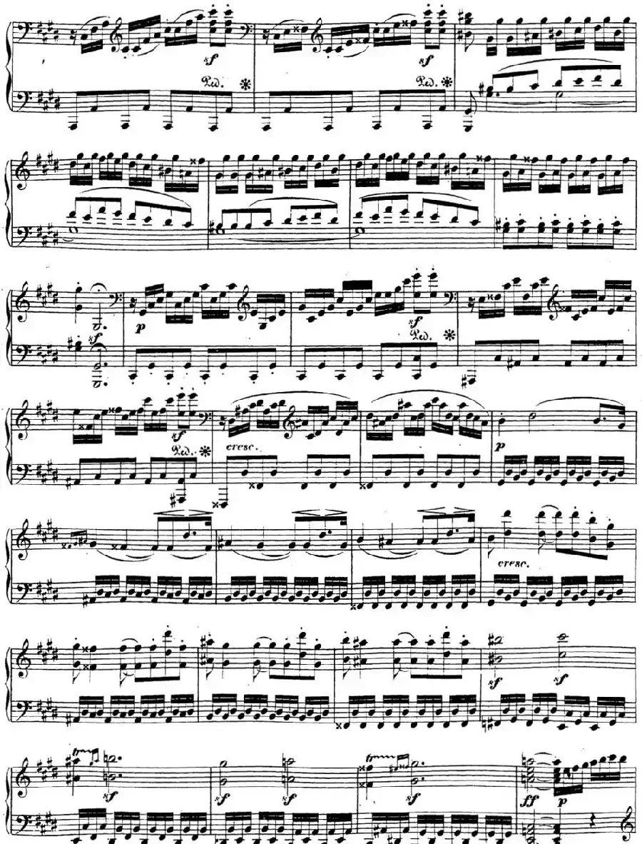 贝多芬钢琴奏鸣曲14 月光 升c小调 Op.27 No.2 C-sharp minor