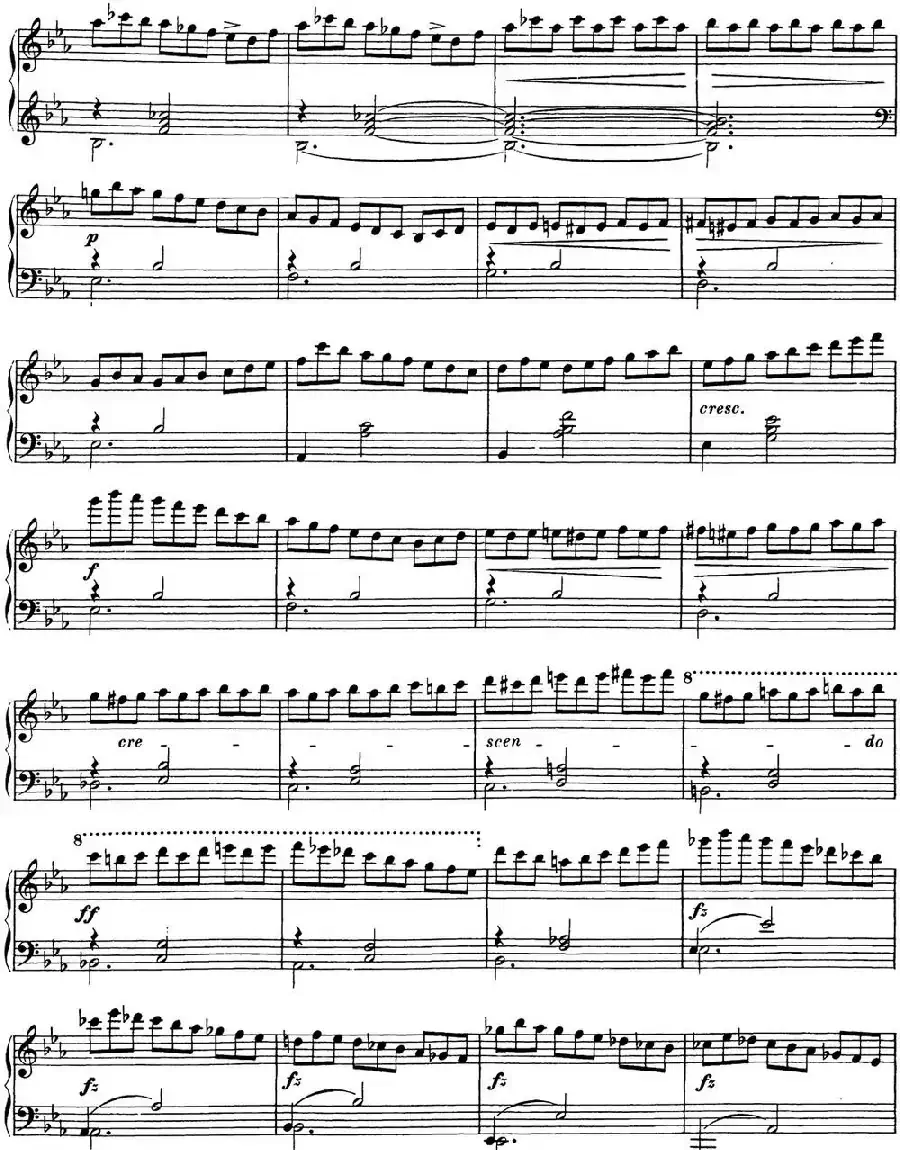 舒伯特降E大调即兴曲D.899,Op.90(NO.2)