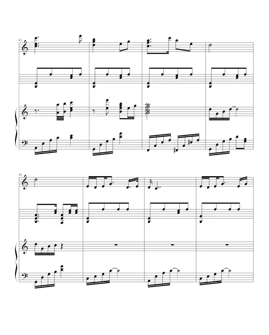 那年的情书（钢琴伴奏谱）