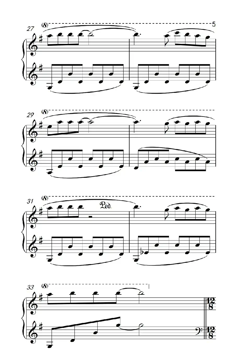 童年的回忆（老年大学 钢琴教程 3）