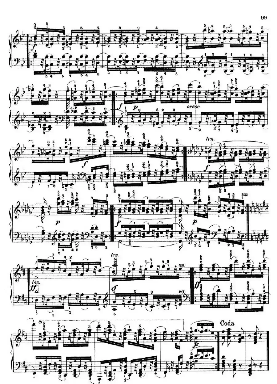 School of the Virtuoso Op.365（60首钢琴高级练习曲·42）
