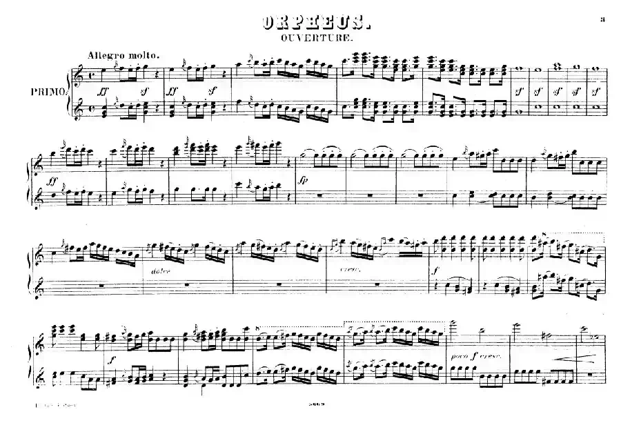 Overture（选自歌剧《奥菲欧与犹丽狄茜》）（四手联弹）