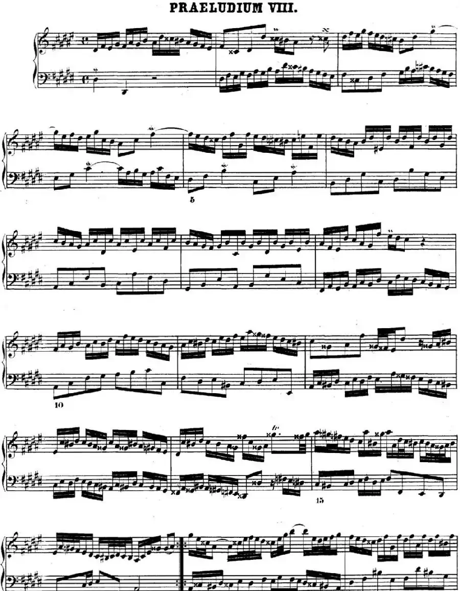巴赫《平均律钢琴曲集·第二卷》之前奏曲(NO.8)