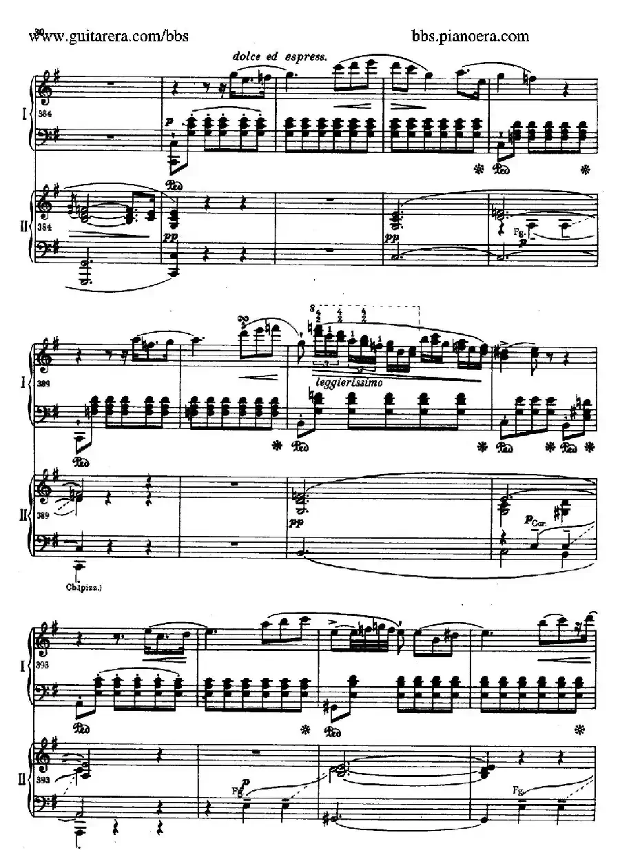 e小调第一钢琴协奏曲 Op.11（双钢琴版·第一乐章）