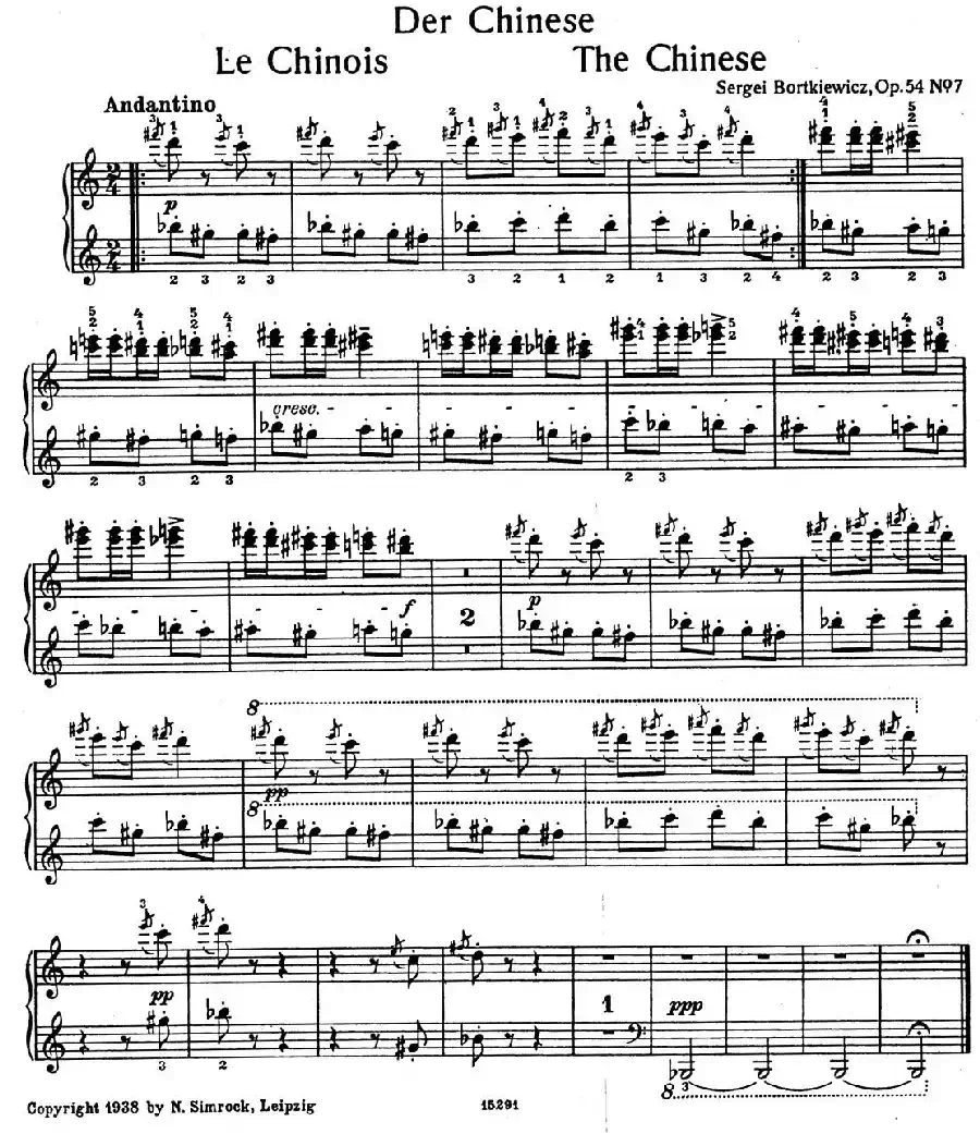 9首简易小品“玩偶” （9 Easy Pieces Op.54）（7）