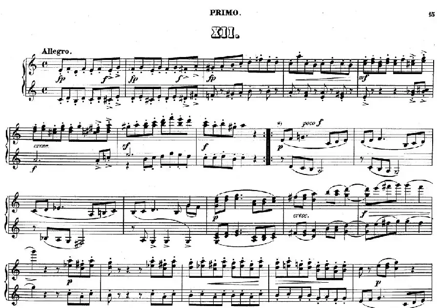 Zwolf Original-Compositionen fur Pianoforte zu 4 Handen Op.57（12首四手联弹小品·12）