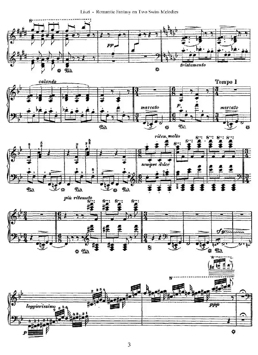 Romantic Fantasy on 2 Swiss Melodies Op.5（浪漫幻想曲）