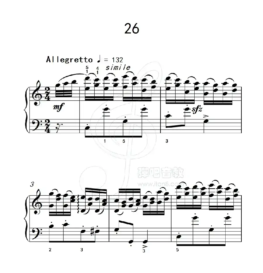 练习曲 26(克拉莫钢琴练习曲60首)