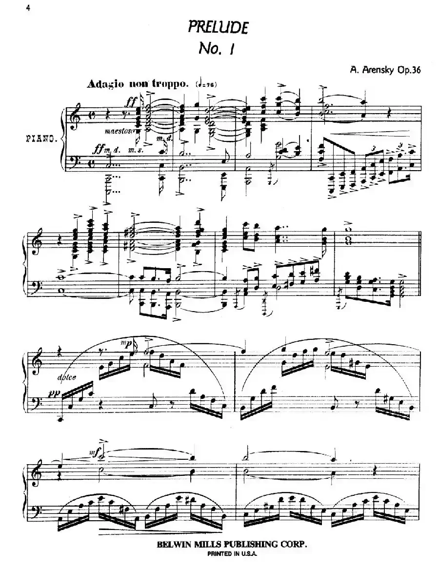 24 Characteristic Pieces Op.36（24首性格小品·1）