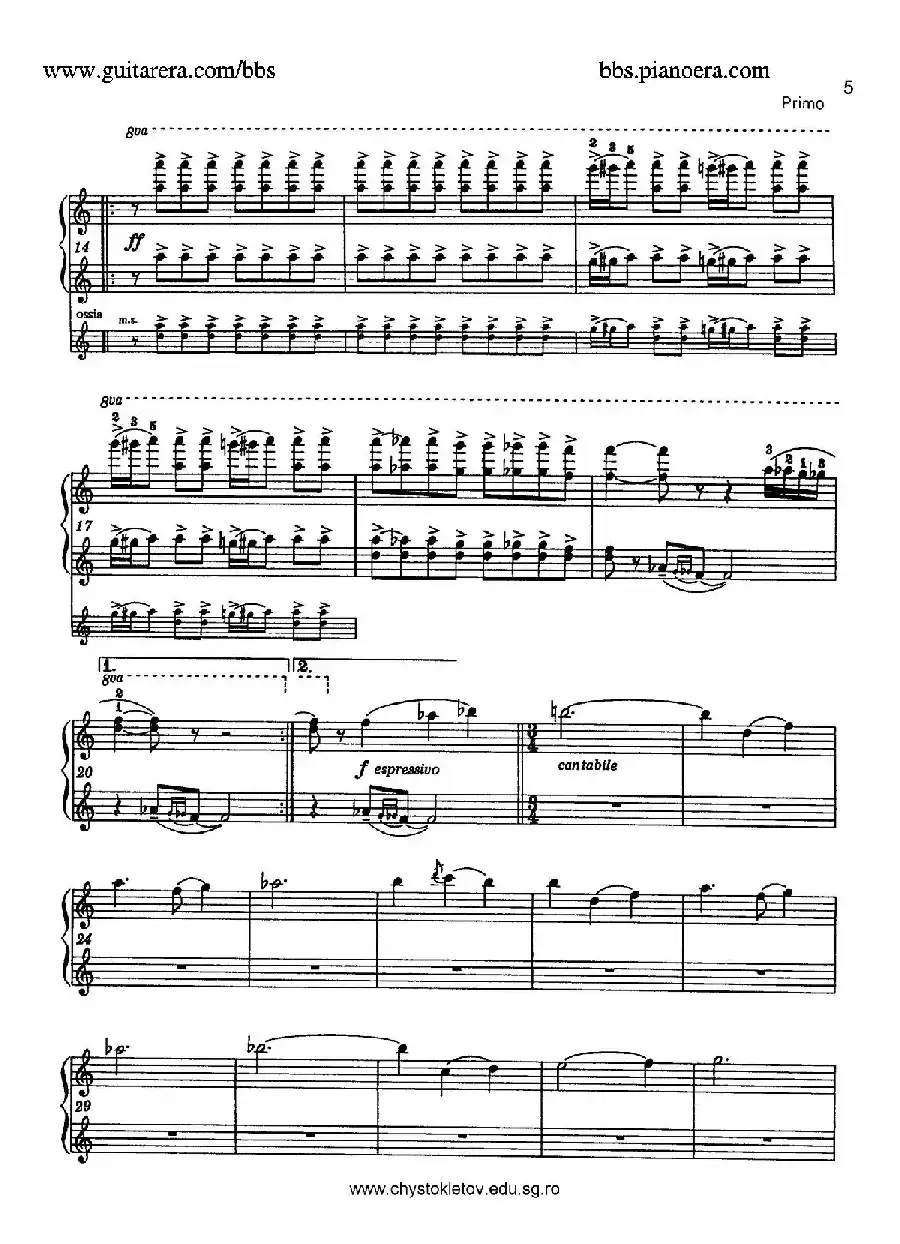 Sabre Dance（马刀舞曲）（四手联弹版）