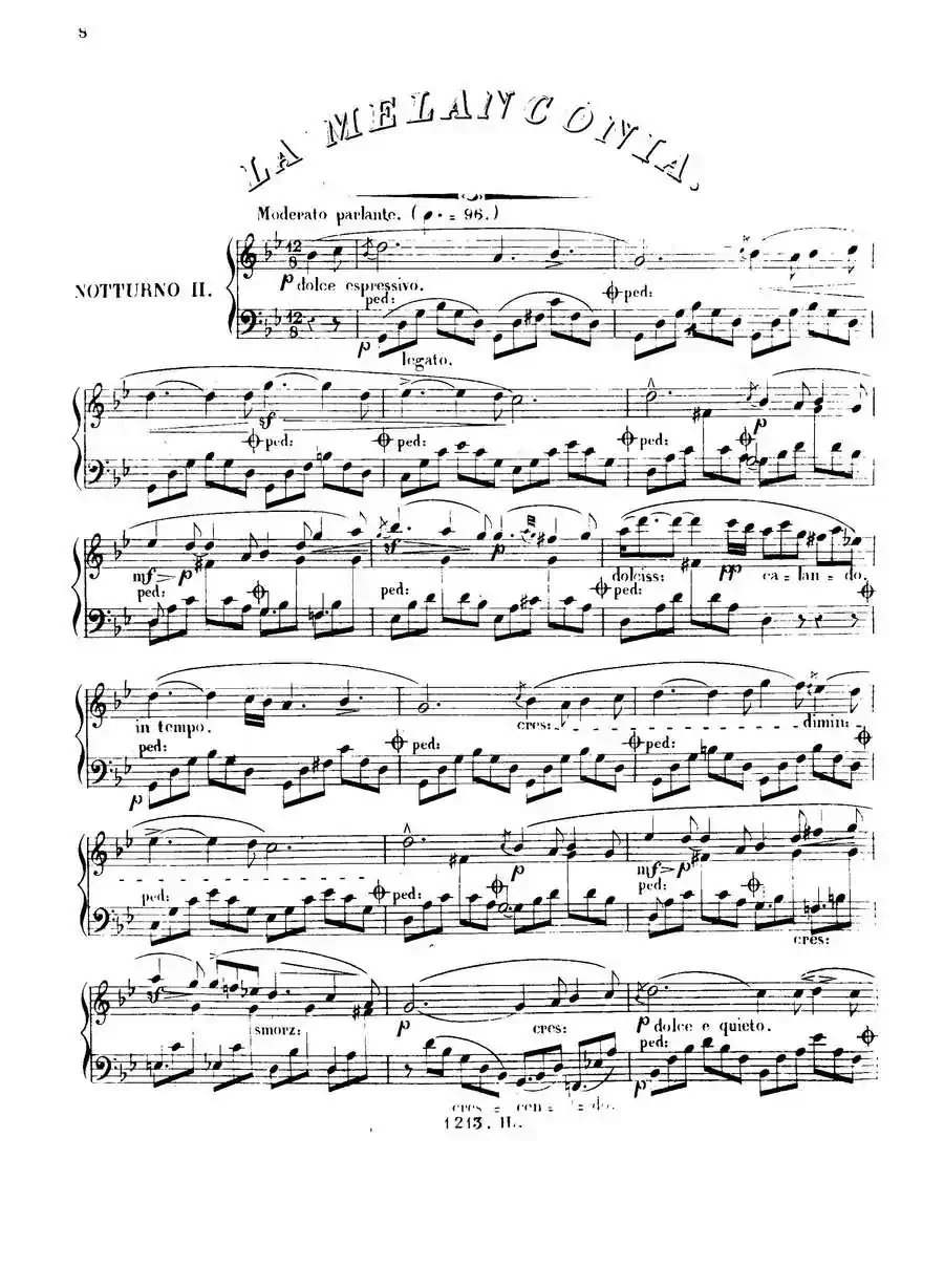 3 Nocturnes Caractéristiques Op·45（3首个性夜曲·2）