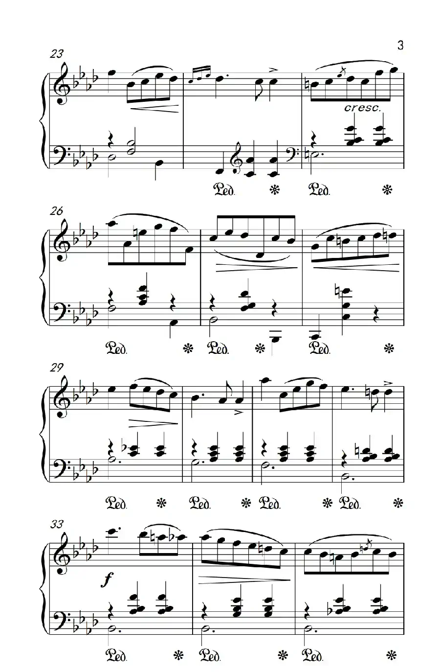 第七级2.圆舞曲 Opus posth.70 No.2(中央音乐学院 钢琴(业余)考级教程 7-9级)