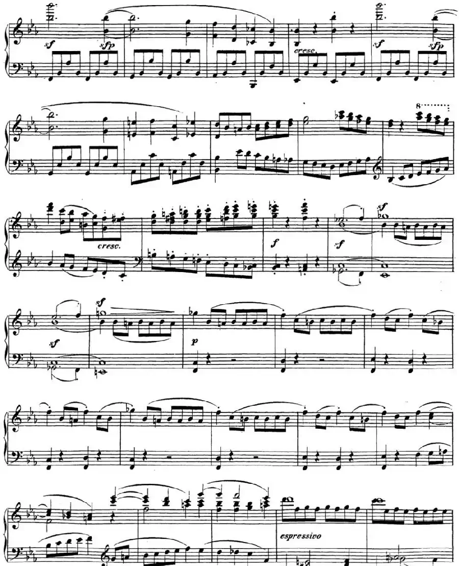 贝多芬钢琴奏鸣曲26 告别 降E大调 Op.81a E-flat major