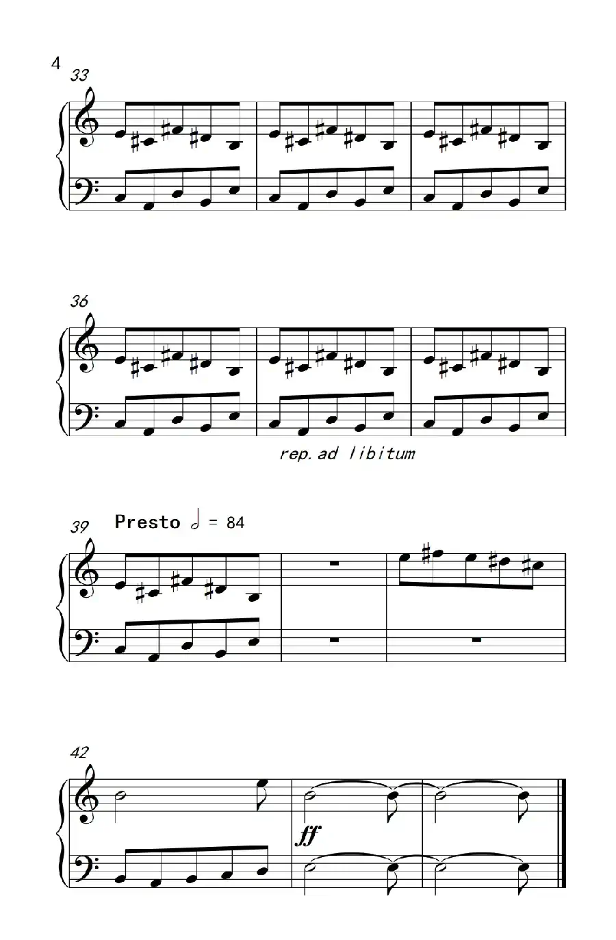 大调和小调（巴托克 小宇宙 钢琴教程 4）