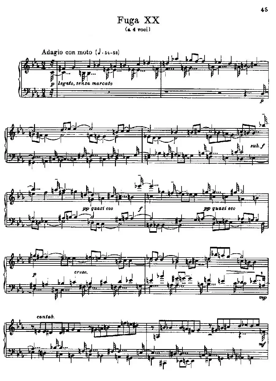 24 Preludes and Fugues Part.2 Op.45（24首前奏曲与赋格·第二部分·20）