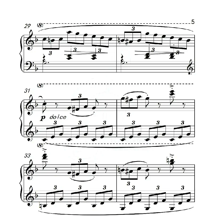 第五级B组 练习曲(中国音乐学院钢琴考级作品1~6级)