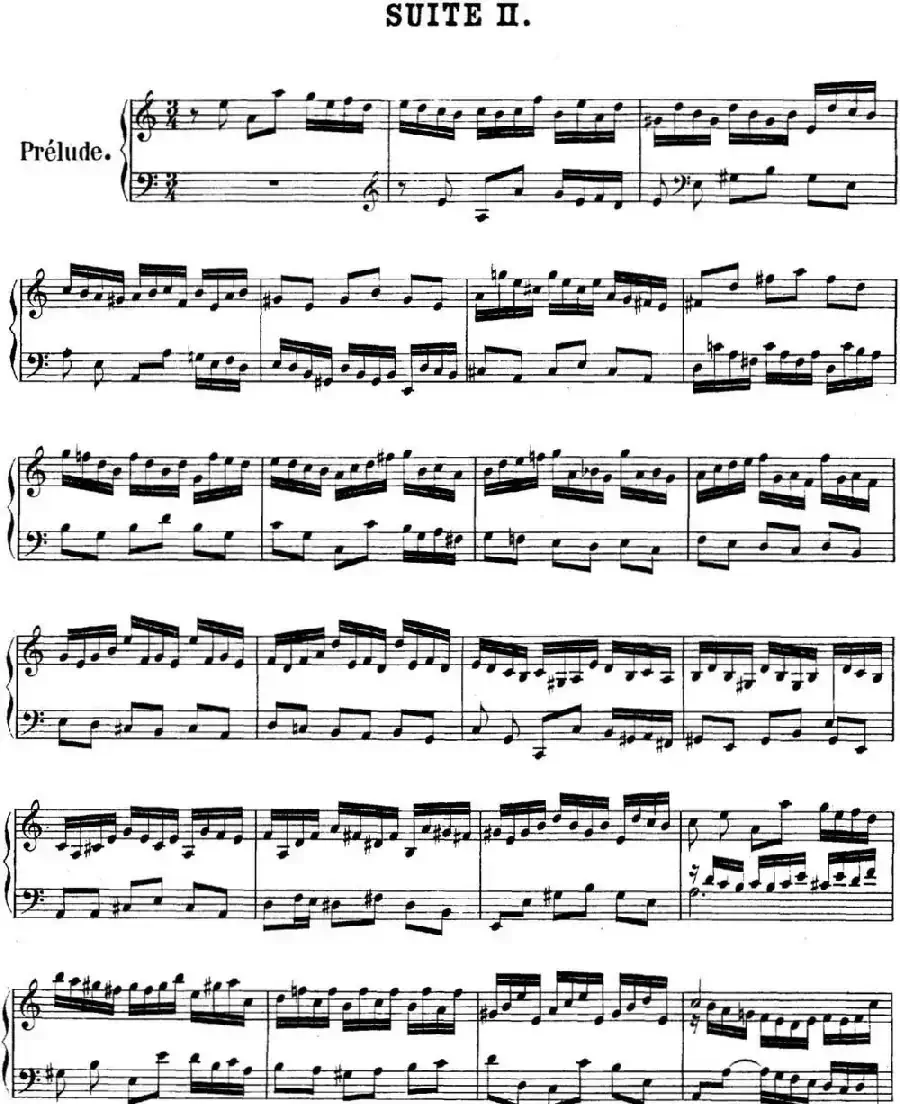 英国组曲No.2 巴赫 a小调  2nd Suite BWV 807