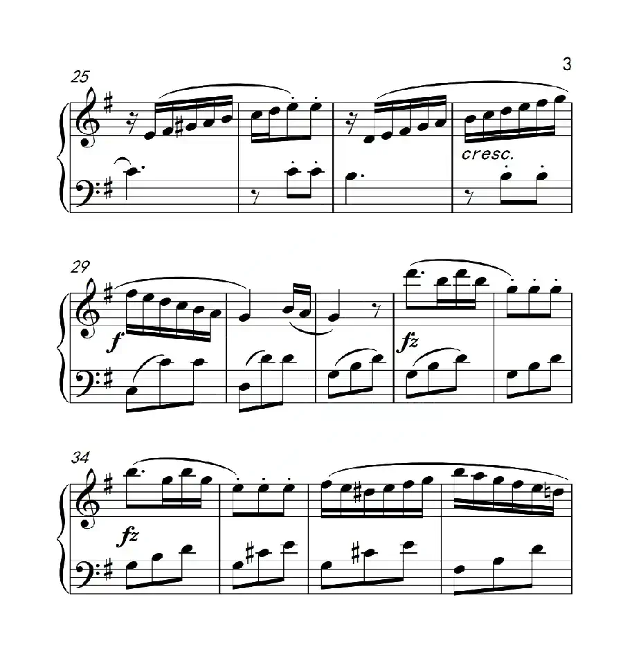第三级B组 小奏鸣曲(中国音乐学院钢琴考级作品1~6级)