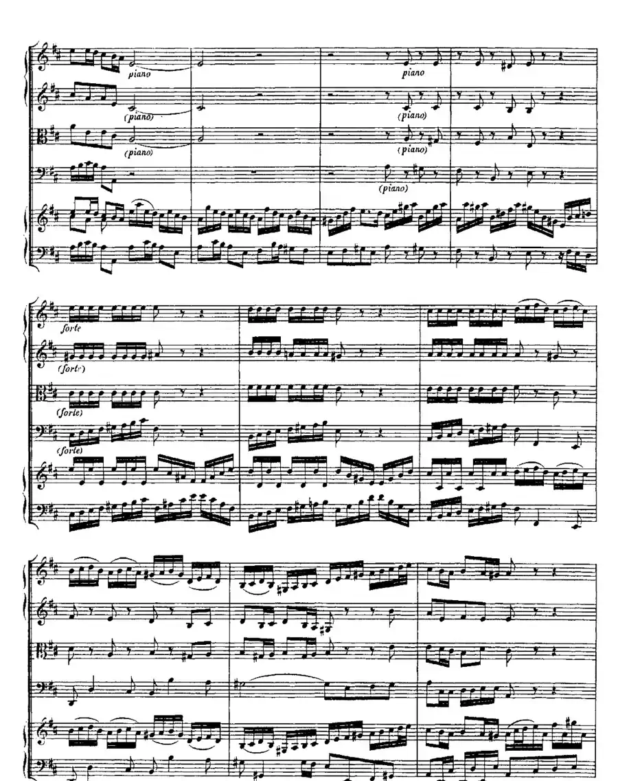 Harpsichd Concerto in D Maj BWV 1054（D大调第三号古钢琴协奏曲·总谱）