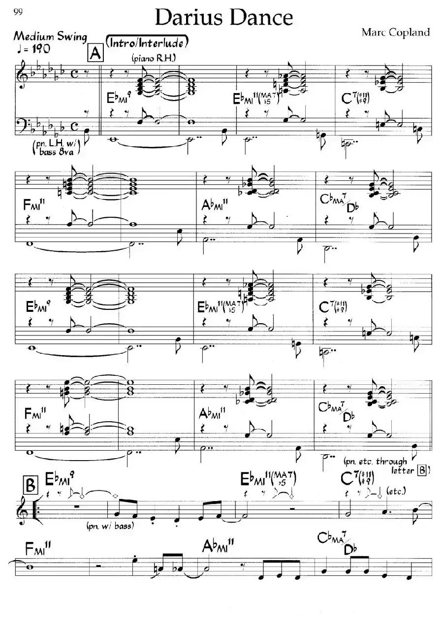 Darius Dance（爵士钢琴曲）